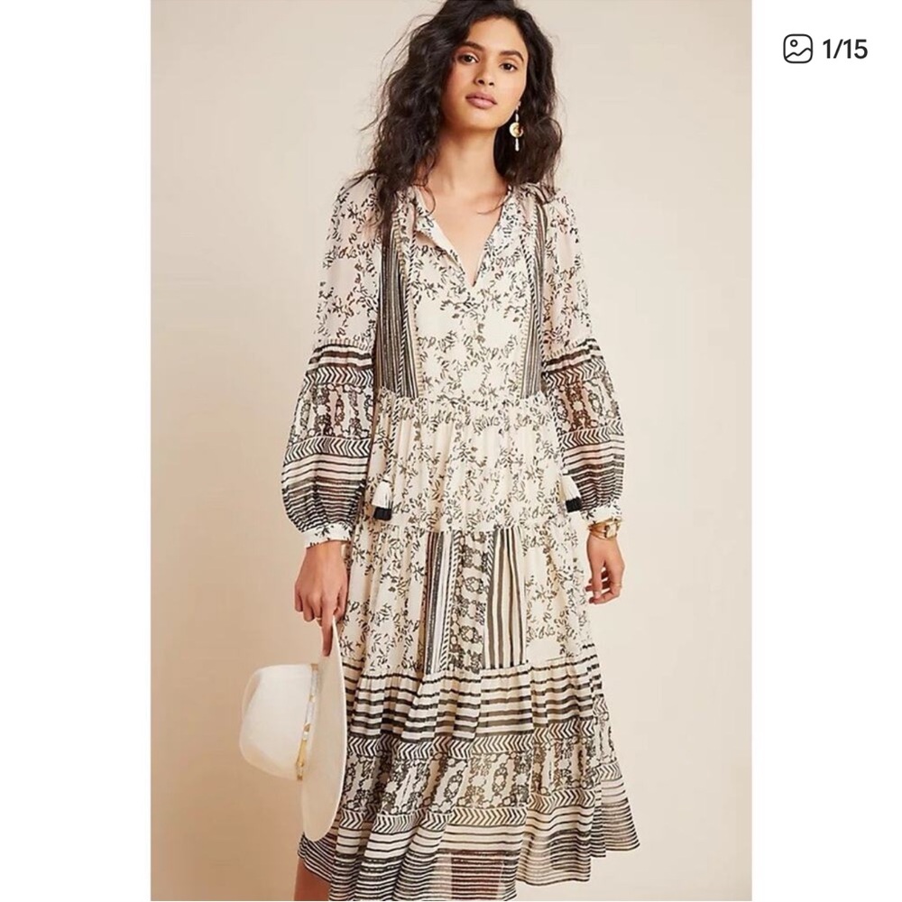 Anthropologie Talulah Tiered Mini Dress